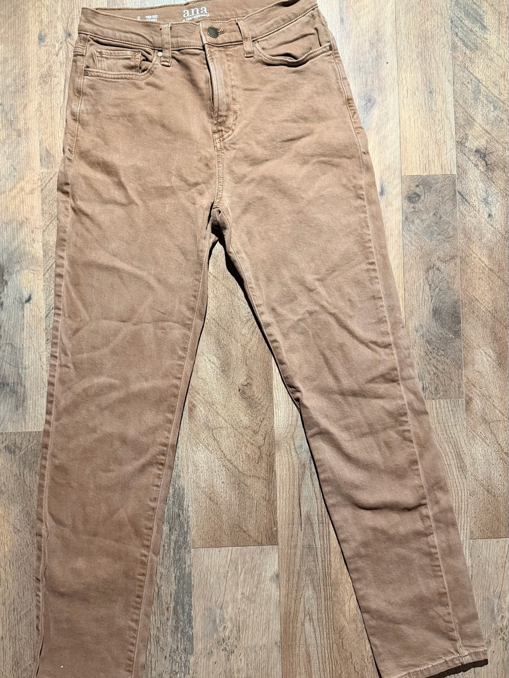 a.n.a High Rise Straight Leg Jeans in Brown